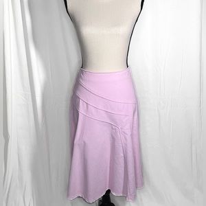 A.M.I Light Pink Corduroy A-Line Midi Skirt Size 6